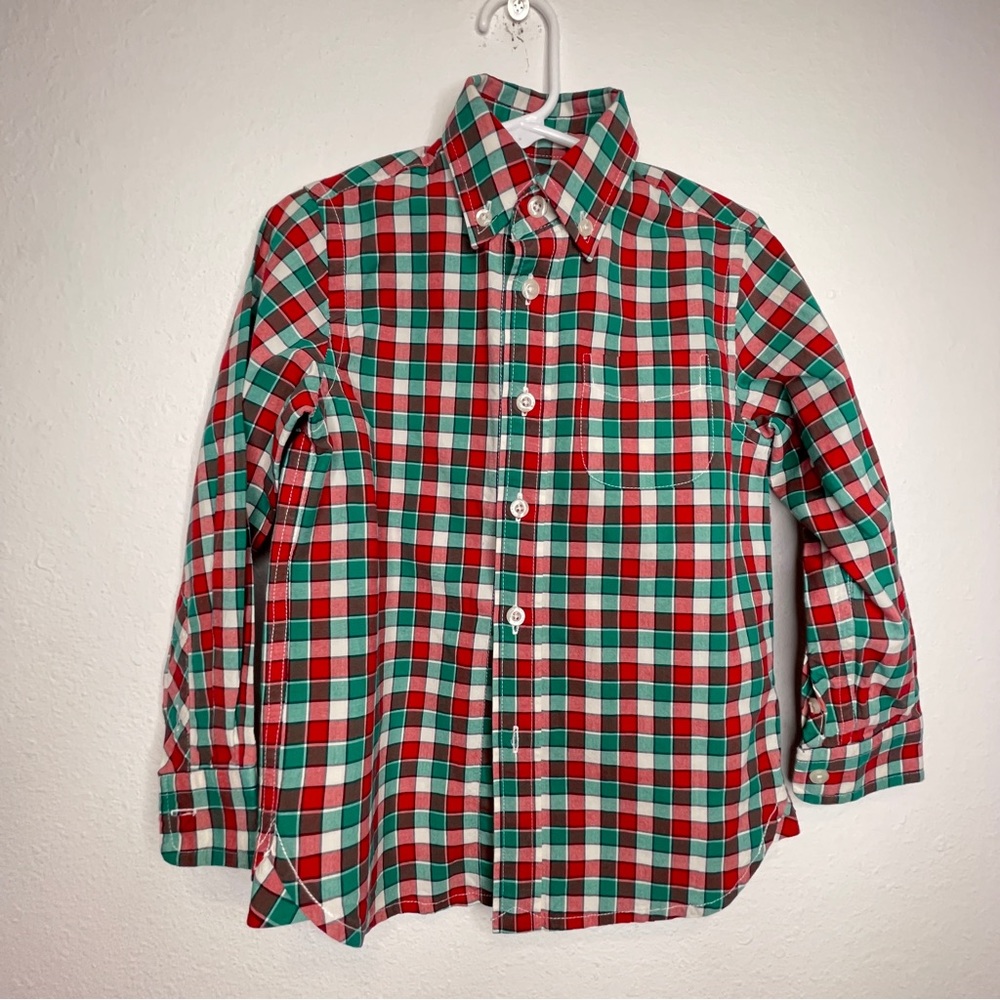 boys e-land check plaid button down shirt